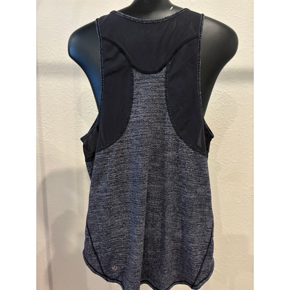 Lululemon Sculpt Tank II Sz 8 Black / Black White